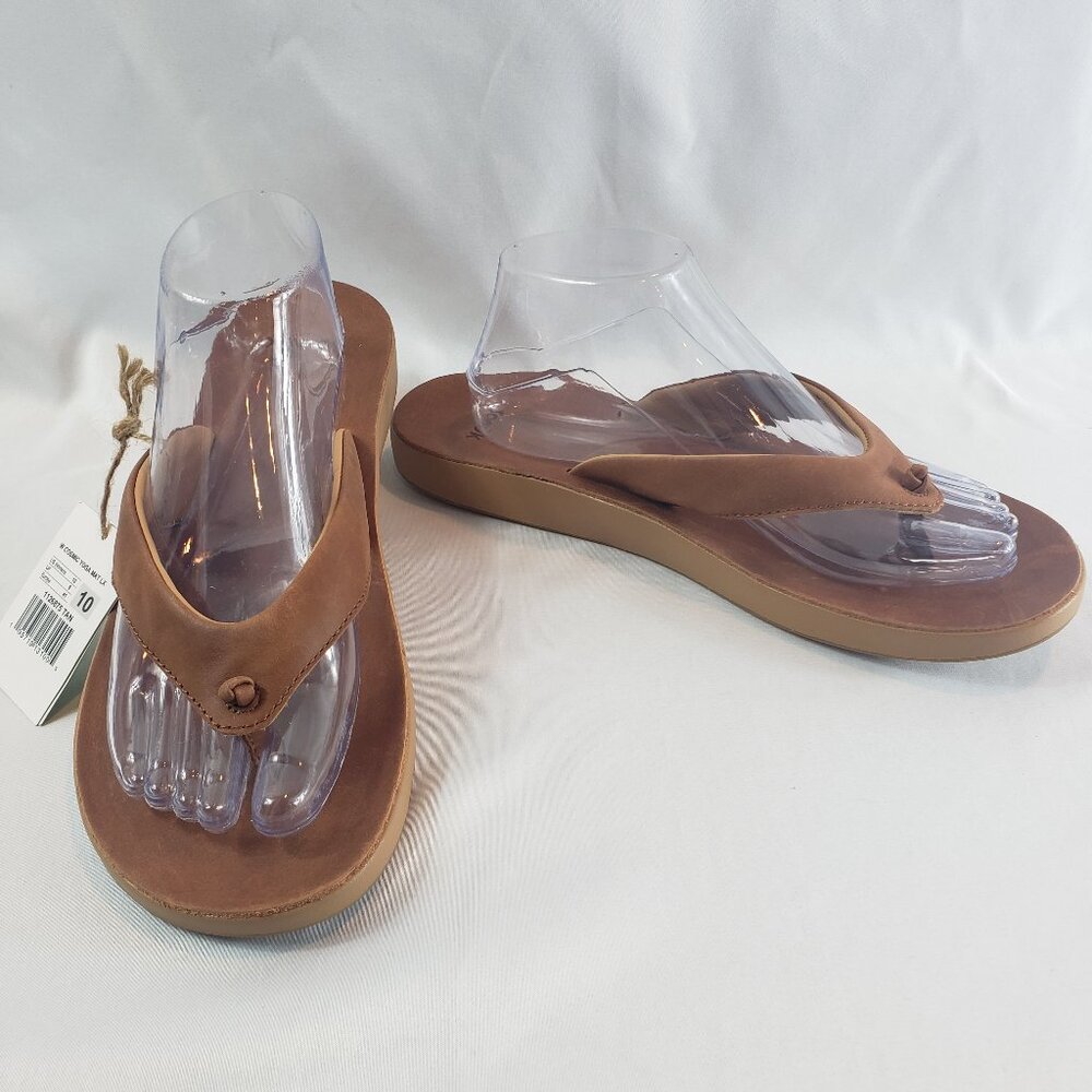 Sanuk Women's Cosmic Yoga Mat LX Flip Flop Sandal Brown Size 11